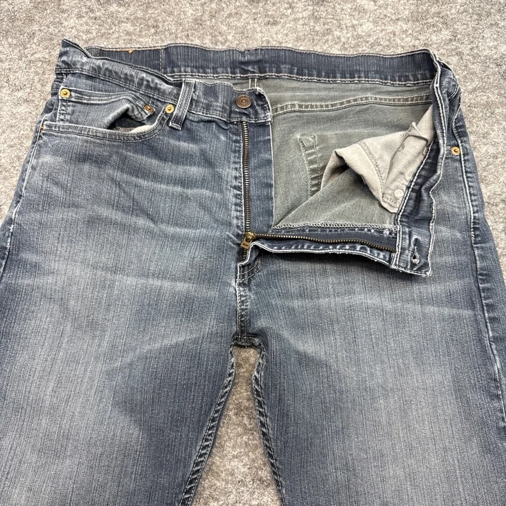 Levi's 505 jeans mens 36x30 Navarro blue stretch denim straight leg Levi Strauss